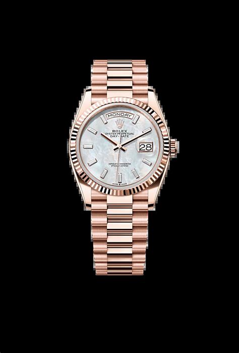 rolex day date 36 in 18 ct everose gold